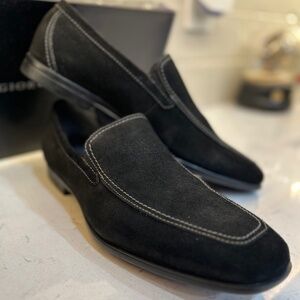 Giorgio Brutini Men’s Black Suede Loafers – Size 12 (US)
